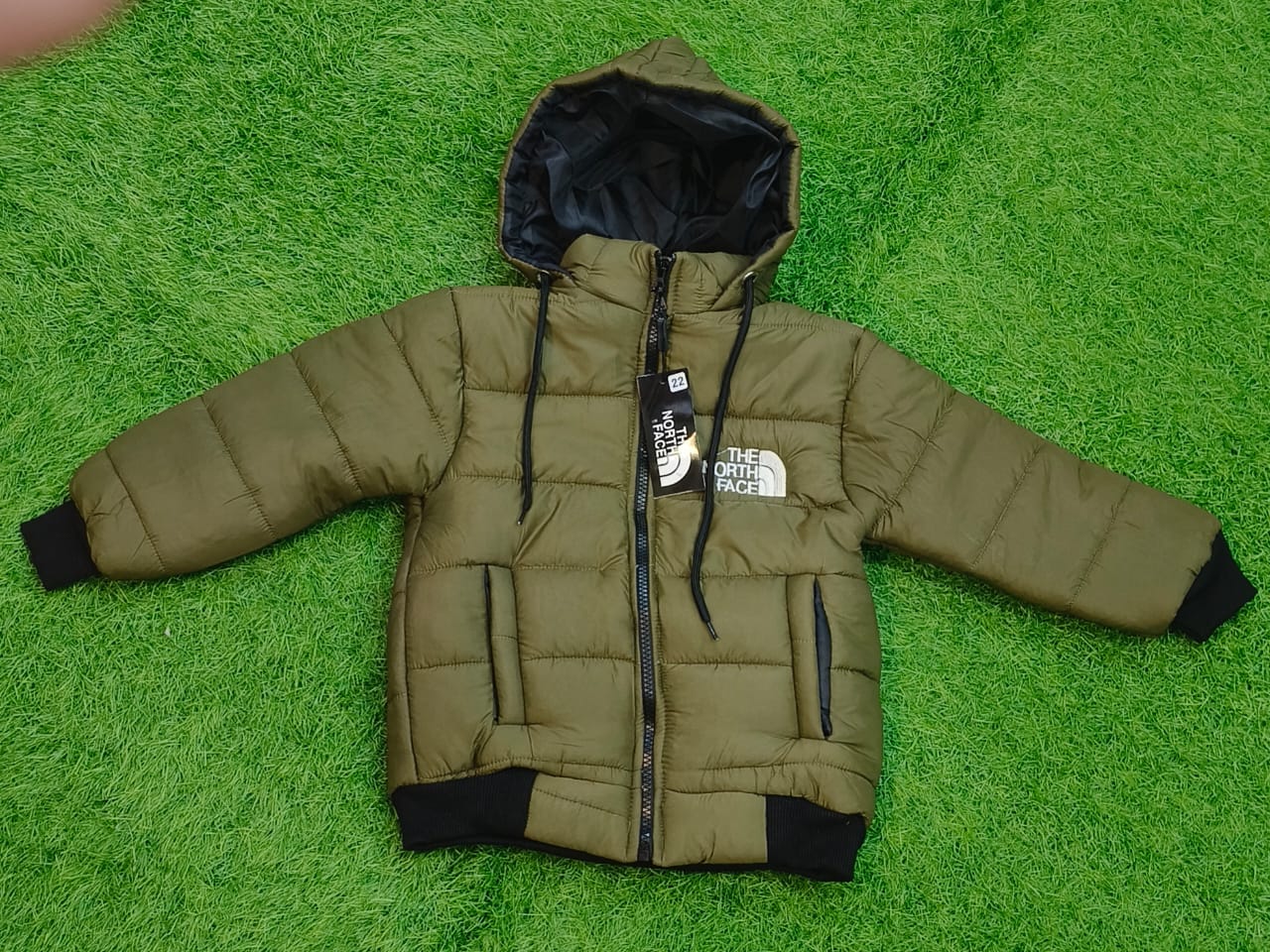 Military Olive Green Puffer Jacket